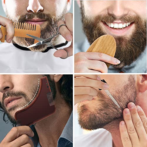 Tiikiy Kit Cuidado Barba, 10 Kit Barba Cuidado con Lavado Barba, Bálsamo Barba, Aceite Barba, Peine, Cepillo, Maquinilla Afeitar, Tijera, Beard Kit for Men, Include Beard Balm, Beard Oil