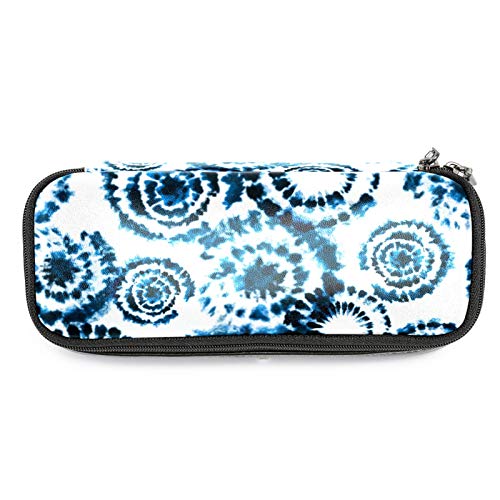 Tinta con textura japonesa Tie Dye 84 x 139 cm Funda de piel para lápices con doble cremallera, bolsa de almacenamiento para escuela, trabajo, oficina, niños y niñas