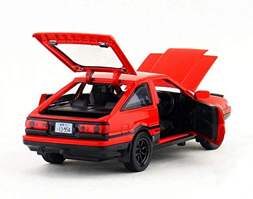 Tire hacia Atrás Coches Aleación Diecast Initial D Ae86 Modelo De Coche Tire Hacia Atrás Con Sonido Y Juguetes Ligeros 1/32 Regalo Juguetes Para Niños Coleccionables