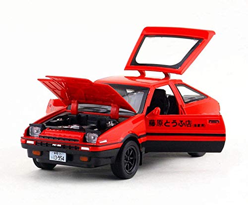 Tire hacia Atrás Coches Aleación Diecast Initial D Ae86 Modelo De Coche Tire Hacia Atrás Con Sonido Y Juguetes Ligeros 1/32 Regalo Juguetes Para Niños Coleccionables