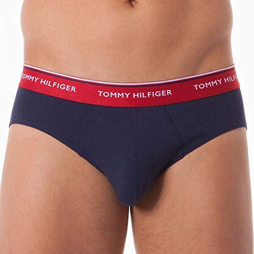 Tommy Hilfiger 3-Pack Cotton Briefs Calzoncillos, Multicolor (Multi/Peacoat 904), M (Pack de 3) para Hombre