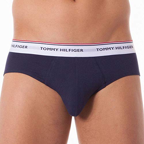 Tommy Hilfiger 3-Pack Cotton Briefs Calzoncillos, Multicolor (Multi/Peacoat 904), M (Pack de 3) para Hombre