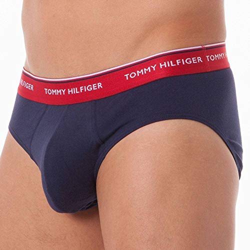 Tommy Hilfiger 3-Pack Cotton Briefs Calzoncillos, Multicolor (Multi/Peacoat 904), M (Pack de 3) para Hombre