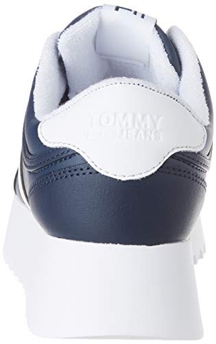 Tommy Hilfiger High Cleated Flag Sneaker, Zapatillas Mujer, Azul (Twilight Navy C87), 39 EU