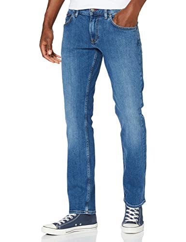 Tommy Hilfiger Hombre Straight Denton Str Alvin Blue Loose Fit Jeans, Azul (Alvin Blue), W40 / L30