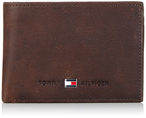 Tommy Hilfiger Johnson Mini CC Flap & Coin Pocket - Cartera para Hombre, Color Brown 204, Talla 11x9x2 cm (B x H x T)