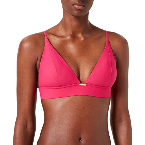 Tommy Hilfiger Long Line Triangle-rp Parte de Arriba de Bikini, Rosa Pink 011, 42 (Talla del Fabricante: Large) para Mujer