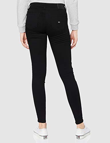 Tommy Hilfiger Nora Mid Rise Skinny Fit Black Jeans Vaqueros, Staten Negro Elástico, 26W/30L para Mujer