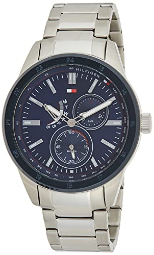 Tommy Hilfiger Reloj analógico para Hombre. de Cuarzo con Correa en Acero Inoxidable 1791640