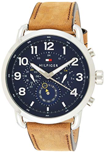 Tommy Hilfiger Reloj Multiesfera para Hombre de Cuarzo con Correa en Cuero 1791424