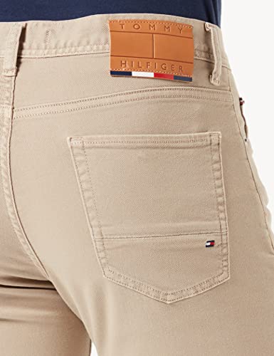 Tommy Hilfiger Slim Bleecker PSTR Color Denim Pantalones, Beige, 40W/32L para Hombre