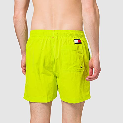 Tommy Hilfiger Slim Fit Mid Length Swim Shorts Bañador, Citrus Lime, L para Hombre