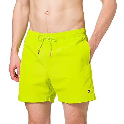 Tommy Hilfiger Slim Fit Mid Length Swim Shorts Bañador, Citrus Lime, L para Hombre