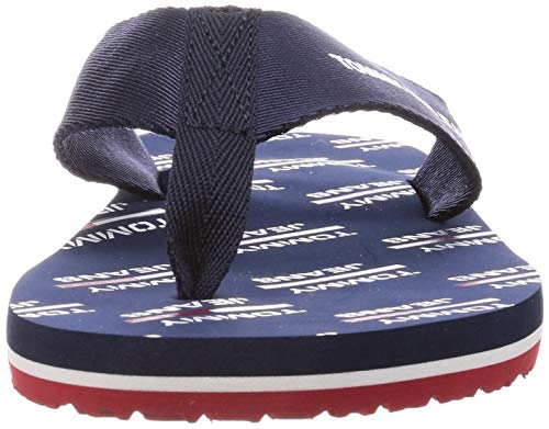 Tommy Hilfiger Tommy Jeans Print Beach Sandal, Chanclas Hombre, Azul (Twilight Navy C87), 41 EU