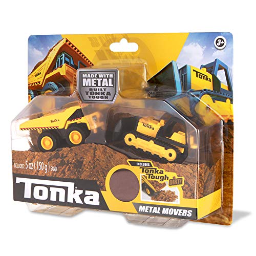 Tonka Metal Movers Combo Pack: Mighty Dump and Bull Dozer Paquete Combinado, Color nulo. (Basic Fun 6021)