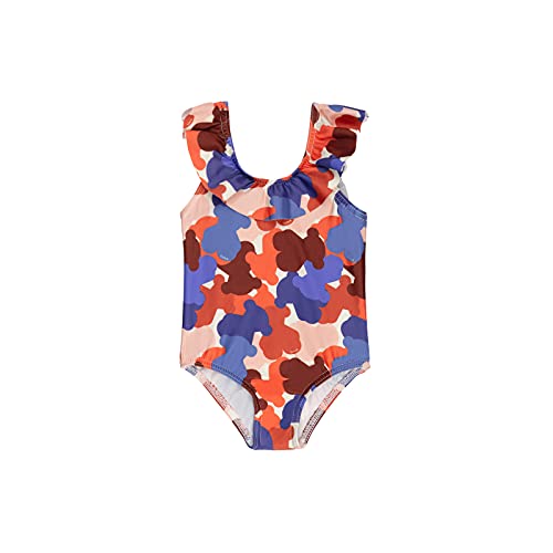 TOUS BABY - Bañador integral con volante para Niña. Estampado Savage. Multicolor. (1M/4A) (1-3 meses)