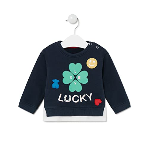 TOUS BABY - Sudadera de suave Algodón. Unisex. (6 Meses, Casual-1504 Marino)