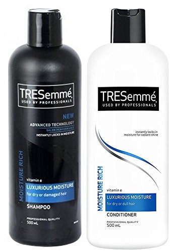 Tresemme - Champú + acondicionador de humedad de lujo, 500 ml cada uno para cabello seco o opaco