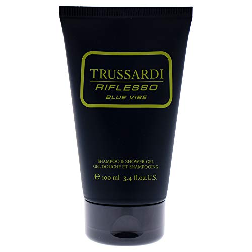 Trussardi Riflesso Blue Vibe por Trussardi para hombres – Champú y Gel de Ducha de 3.4 oz