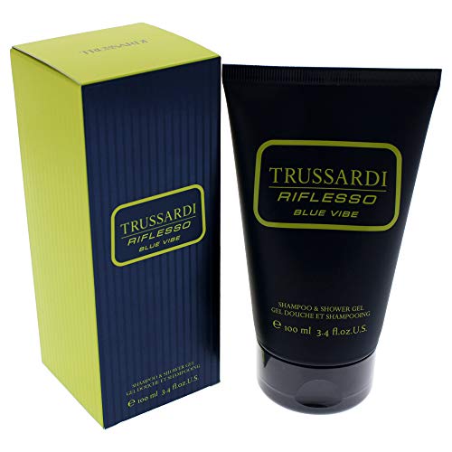 Trussardi Riflesso Blue Vibe por Trussardi para hombres – Champú y Gel de Ducha de 3.4 oz