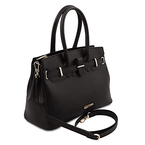 Tuscany Leather TLBag Bolso a Mano Negro