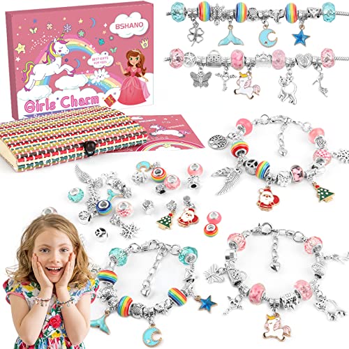 Unicornio Regalos Niñas 5-12 Años Juguetes Niños, Kit Para Hacer Joyas juegos Pulseras Niñas Kit Manualidades Niños 5+ Años, Calendario Adviento Niños Regalos Navidad Originales Juguetes Pulseras Niña