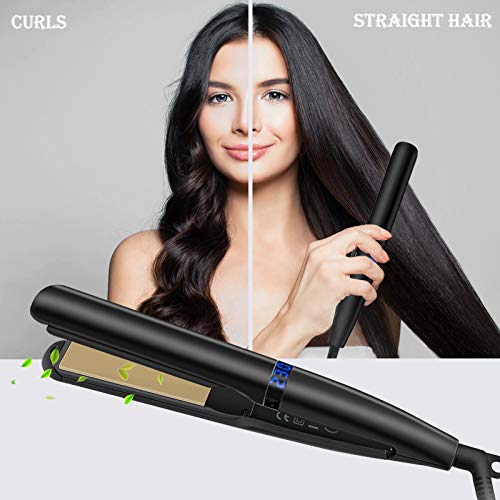 UUCOLOR Plancha de Pelo, Planchas del Pelo con pantalla digital temperatura ajustable 160℃-230℃, Revestimiento de Cerámica 30 segundos Calentamiento Rápido Plancha Pelo Profesional