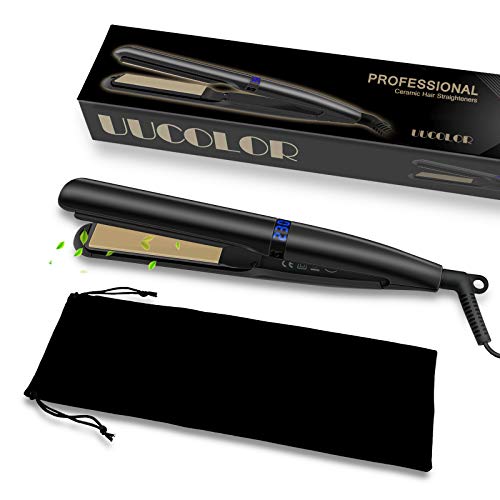 UUCOLOR Plancha de Pelo, Planchas del Pelo con pantalla digital temperatura ajustable 160℃-230℃, Revestimiento de Cerámica 30 segundos Calentamiento Rápido Plancha Pelo Profesional