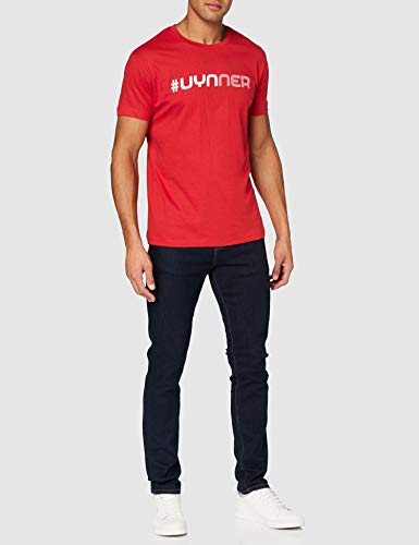 UYN Club #Uynner T-Shirt Camiseta para Hombre, Pompeian Red, Large