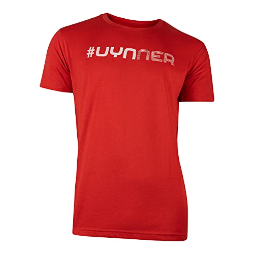 UYN Club #Uynner T-Shirt Camiseta para Hombre, Pompeian Red, Large