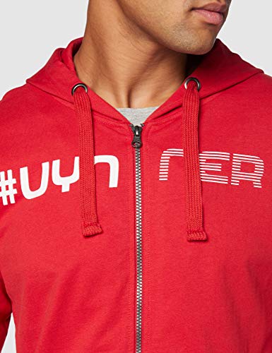 UYN Uynner Club Full Zip Sweatshirt Sudadera, Unisex Adulto, Pompeian Red, Small