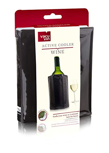 Vacu Vin Enfriador Activo de Vino, Color Negro, 1 Pack