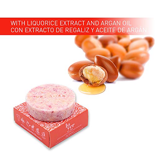 Valquer Laboratorios Gel Corporal Sólido, con Extracto de Regaliz y Aceite de Argán, Antioxidante, Purificante e Hidratante, Vegano, Sin Jabón, Sin Plástico, 50 G