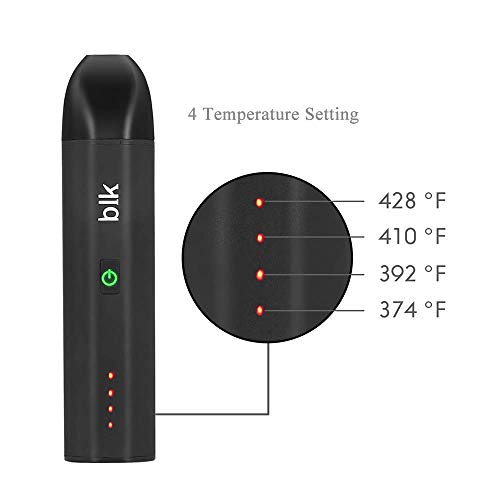 Vaporizador hierba seca con batería de 1600 mAh, vaporizador de hierbas portátil con ajuste de 4 temperaturas/Sin nicotina y sin líquido