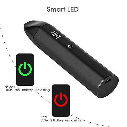 Vaporizador hierba seca con batería de 1600 mAh, vaporizador de hierbas portátil con ajuste de 4 temperaturas/Sin nicotina y sin líquido