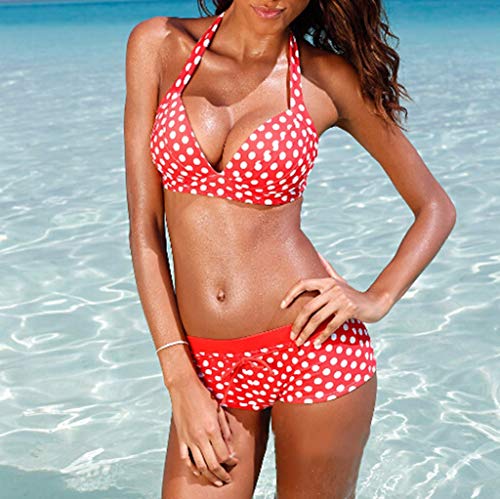 Vectry Bikinis Victoria Secret Tankini Push Up Bañador Mujer 2019 Bañadores de Mujer Dos Piezas Sexy Monokini Pequeños Traje de Baño Mujer Tallas Grandes Traje de Baño Rojo