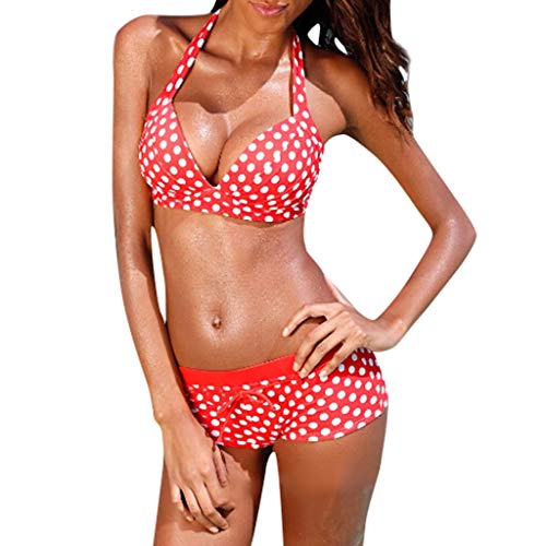 Vectry Bikinis Victoria Secret Tankini Push Up Bañador Mujer 2019 Bañadores de Mujer Dos Piezas Sexy Monokini Pequeños Traje de Baño Mujer Tallas Grandes Traje de Baño Rojo