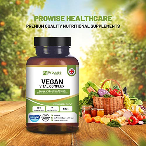 Vegan Vital Multivitamin Complex - 120 cápsulas veganas que hice en el Reino Unido por Prowise Healthcare