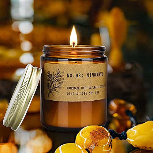 Velas perfumadas de aromaterapia para el hogar, velas de soja de tarro de larga duración, velas de relajación, juego de regalo para mujeres, lavanda, ámbar y sándalo, paquete de 2