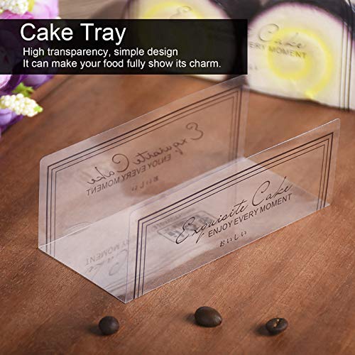 Venta Loca Bandeja de Borde circundante de Mousse, Envoltura de Cuello de Pastel Transparente, Material de Pet Decoración de Pastel Cuadrada para Hornear en la Cocina Tortas de Mousse Prote