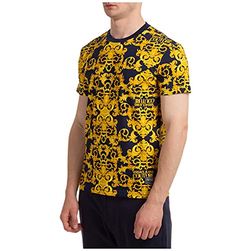 Versace Jeans Couture Hombre Camiseta Baroque BLU L