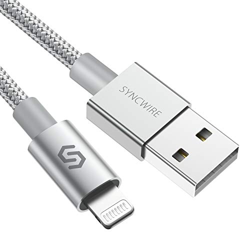 [Versión Mejorada] Syncwire Cable iPhone 2M [C89 Certificado MFi] Cable Cargador iPhone Nylon Trenzado Carga Rapida Compatible con iPhone 12/12 mini/12 Pro/12 Pro Max/ 11/ 11Pro/XS/XR/SE/8/8P/7/7P