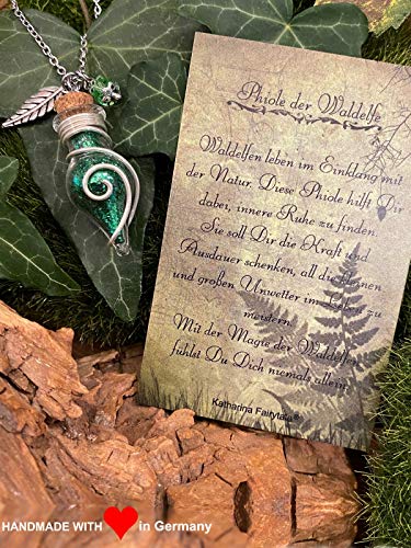 Vial de la Hada Bosque - Amuleto de la Suerte - Talisman - Amuleto - Frasco de Vidrio con Hadas Polvo by Catalina Fairy Tale