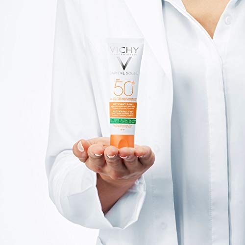 VICHY Capital Soleil - Trattamento Opacizzante Viso 3in1 Effetto Mat Spf+,ml, 50 Mililitro