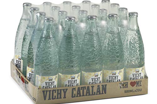 Vichy Catalán Agua Mineral con Gas botella cristal 1 litro - [Pack 12]