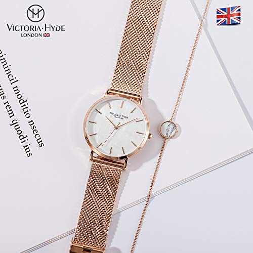 VICTORIA HYDE Mujer Pulseras Reloj Set Cuarzo analógico Reloj