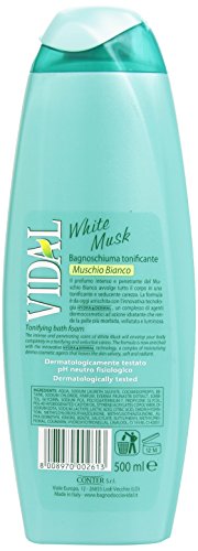 Vidal - Gel de ducha tonificante, almizcle blanco – 500 ml.