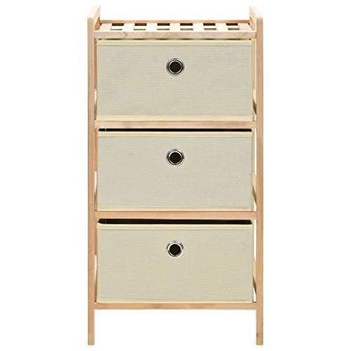 vidaXL Estante Almacenamiento Cestas Cedro Beige Estantería Repisa Organizador