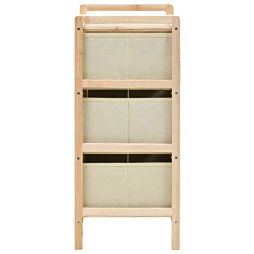 vidaXL Estante Almacenamiento Cestas Cedro Beige Estantería Repisa Organizador