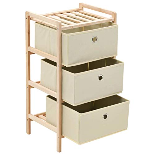 vidaXL Estante Almacenamiento Cestas Cedro Beige Estantería Repisa Organizador